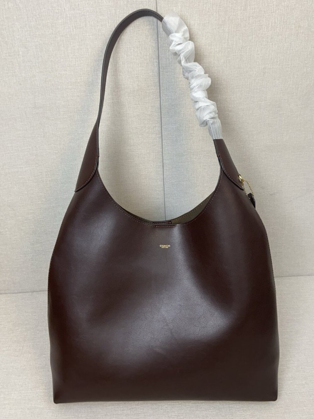 Coach Brooklyn 28 Large Maple Brown Leather Shoulder Bag New - Picture 3 of 8